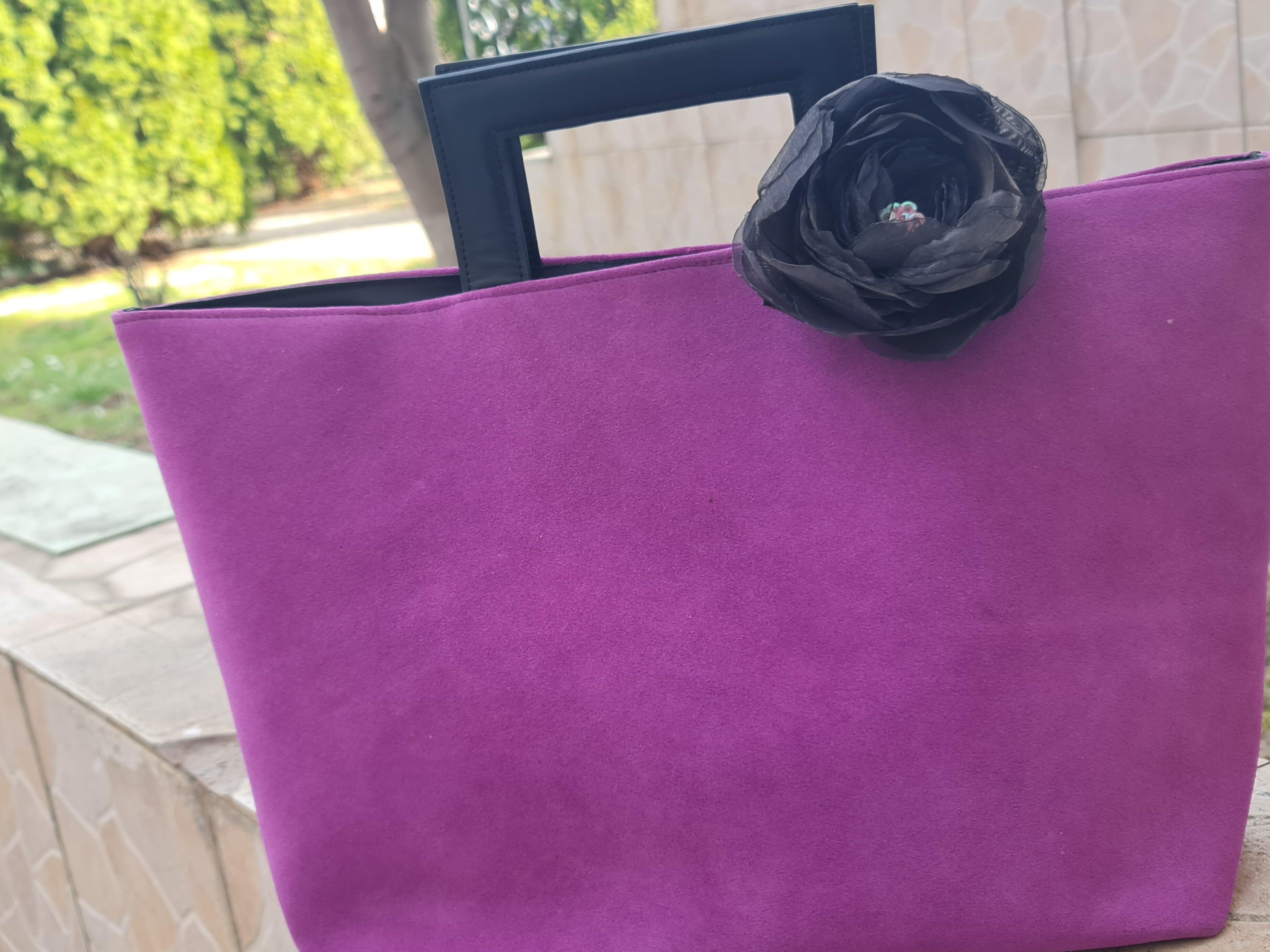 Elvira Suede Shopper Bag – Handcrafted Leather Handbag